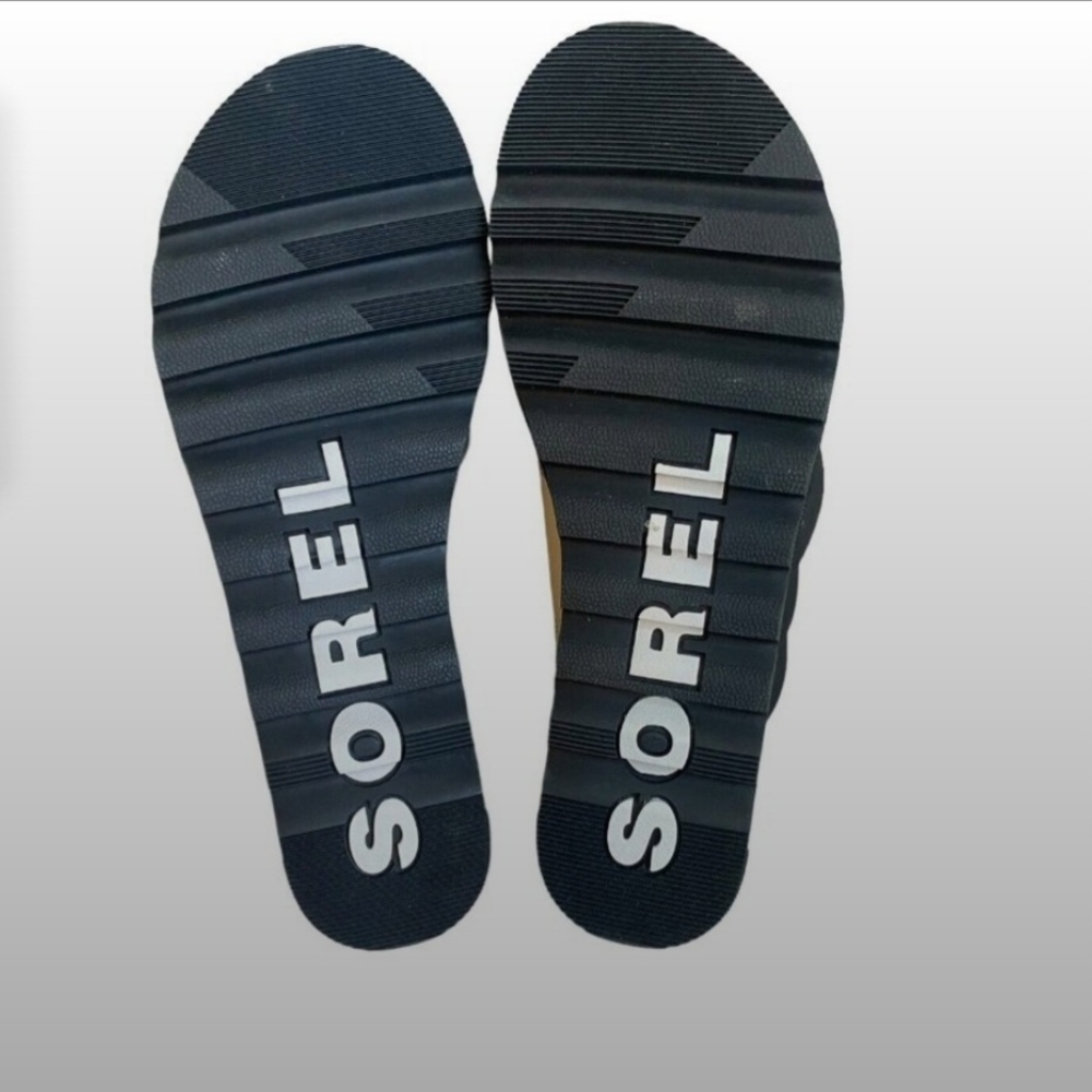 Rare Sorel Womens Cameron Platfom Puff Mule Black & White - Picture 6 of 9